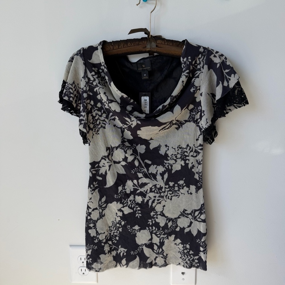 Vintage 2000s floral off the shoulder top